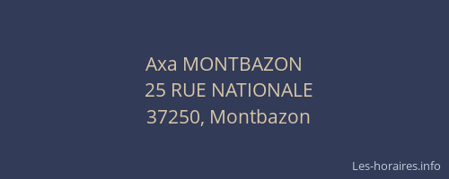 Axa MONTBAZON
