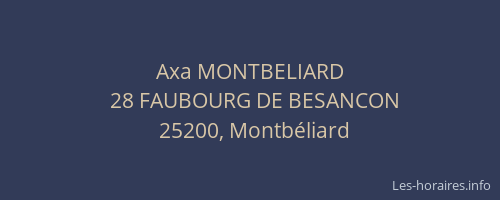 Axa MONTBELIARD