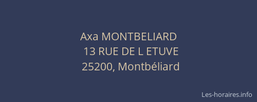 Axa MONTBELIARD
