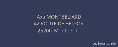 Axa MONTBELIARD