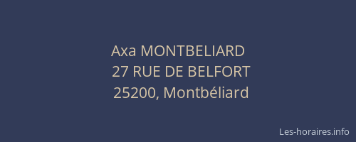 Axa MONTBELIARD