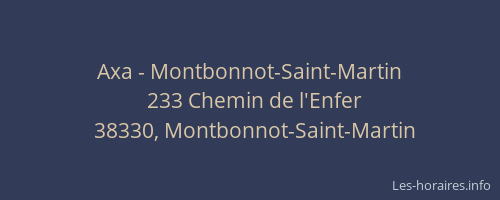 Axa - Montbonnot-Saint-Martin