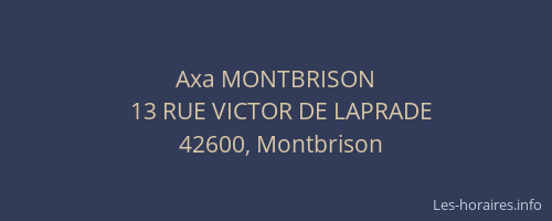 Axa MONTBRISON