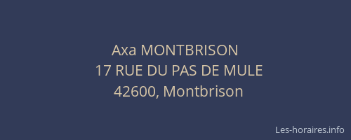 Axa MONTBRISON