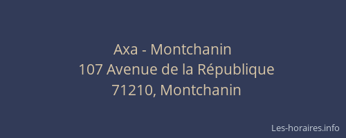 Axa - Montchanin