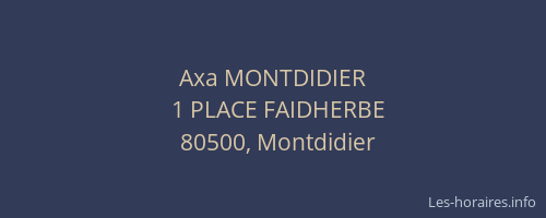 Axa MONTDIDIER