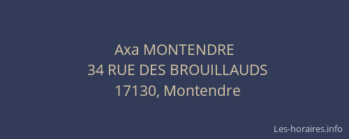 Axa MONTENDRE