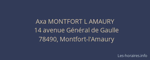 Axa MONTFORT L AMAURY