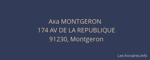 Axa MONTGERON