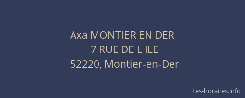 Axa MONTIER EN DER