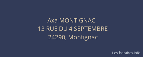 Axa MONTIGNAC