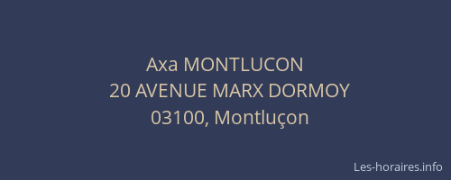 Axa MONTLUCON
