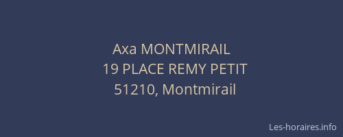 Axa MONTMIRAIL