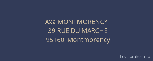 Axa MONTMORENCY