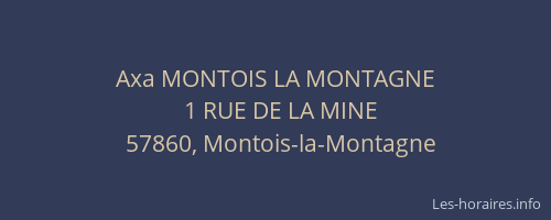 Axa MONTOIS LA MONTAGNE