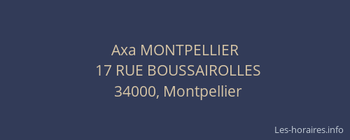 Axa MONTPELLIER