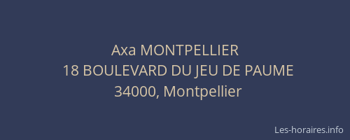 Axa MONTPELLIER
