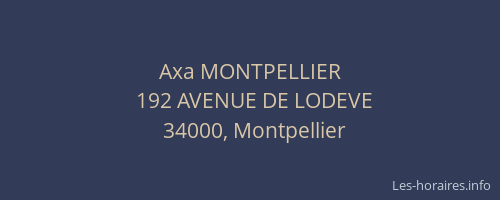 Axa MONTPELLIER