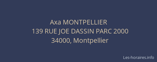 Axa MONTPELLIER