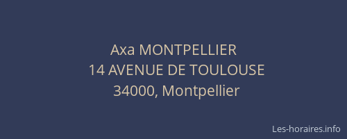 Axa MONTPELLIER