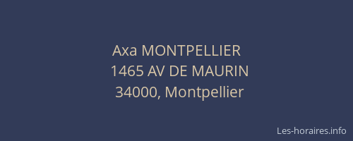 Axa MONTPELLIER