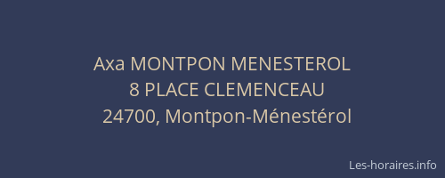 Axa MONTPON MENESTEROL