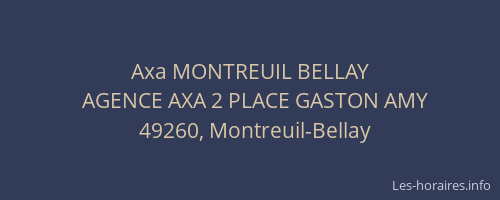 Axa MONTREUIL BELLAY