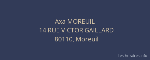 Axa MOREUIL