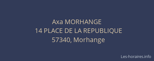 Axa MORHANGE