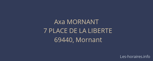 Axa MORNANT