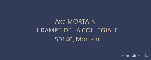 Axa MORTAIN