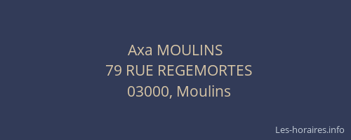 Axa MOULINS
