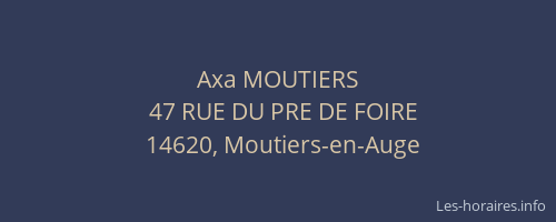 Axa MOUTIERS