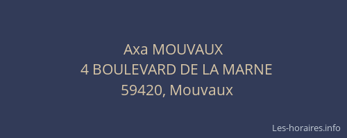 Axa MOUVAUX