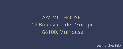 Axa MULHOUSE
