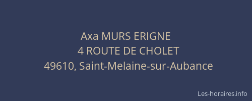 Axa MURS ERIGNE