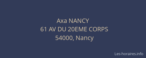Axa NANCY