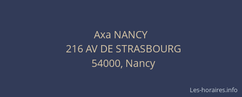Axa NANCY