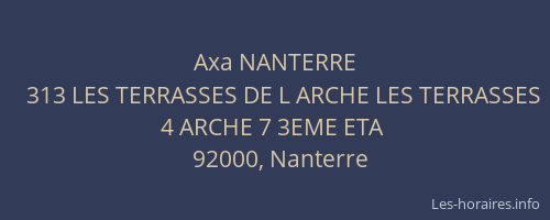 Axa NANTERRE