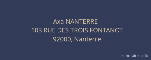 Axa NANTERRE