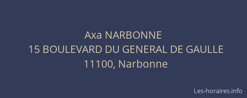 Axa NARBONNE