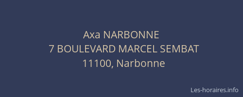 Axa NARBONNE