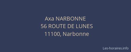 Axa NARBONNE