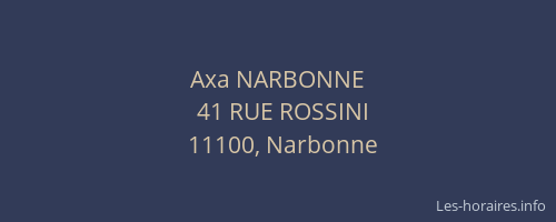 Axa NARBONNE