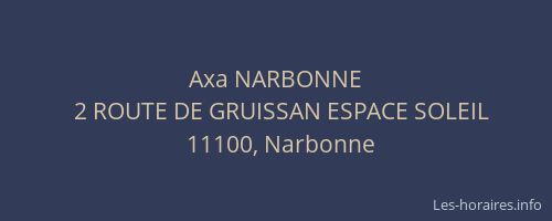 Axa NARBONNE