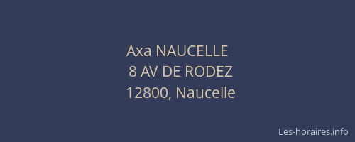 Axa NAUCELLE