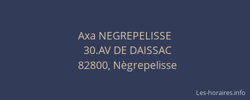 Axa NEGREPELISSE