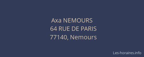 Axa NEMOURS