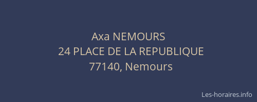 Axa NEMOURS