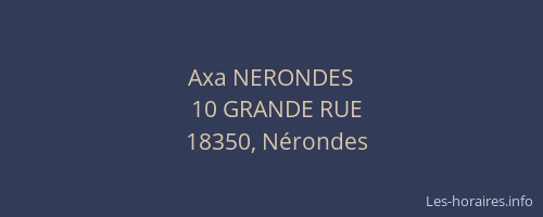 Axa NERONDES